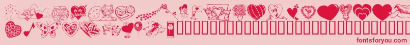 Шрифт KrBeMineAgain – красные шрифты на розовом фоне