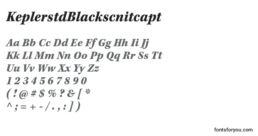 Шрифт KeplerstdBlackscnitcapt – алфавит, цифры, специальные символы
