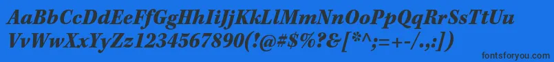 KeplerstdBlackscnitcapt Font – Black Fonts on Blue Background