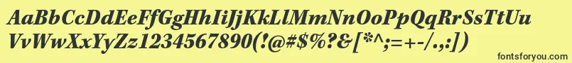 Шрифт KeplerstdBlackscnitcapt – чёрные шрифты на жёлтом фоне