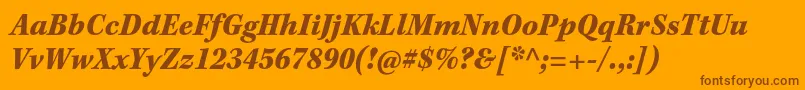 KeplerstdBlackscnitcapt Font – Brown Fonts on Orange Background