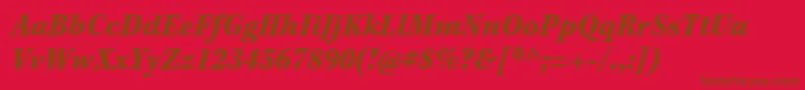 フォントKeplerstdBlackscnitcapt – 赤い背景に茶色の文字