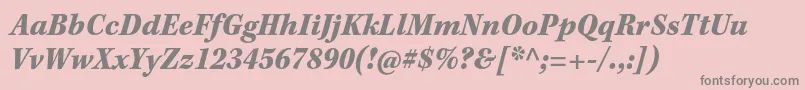 KeplerstdBlackscnitcapt Font – Gray Fonts on Pink Background