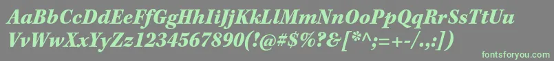 KeplerstdBlackscnitcapt Font – Green Fonts on Gray Background
