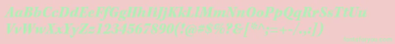 KeplerstdBlackscnitcapt Font – Green Fonts on Pink Background