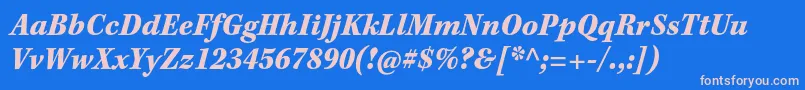 KeplerstdBlackscnitcapt Font – Pink Fonts on Blue Background