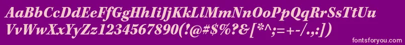 KeplerstdBlackscnitcapt Font – Pink Fonts on Purple Background