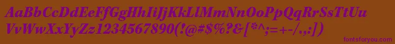 KeplerstdBlackscnitcapt Font – Purple Fonts on Brown Background