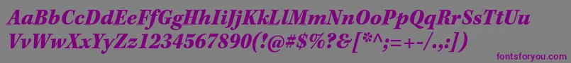 Шрифт KeplerstdBlackscnitcapt – фиолетовые шрифты на сером фоне