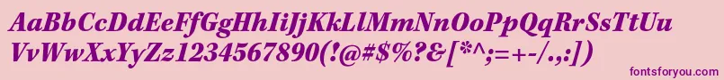 KeplerstdBlackscnitcapt Font – Purple Fonts on Pink Background