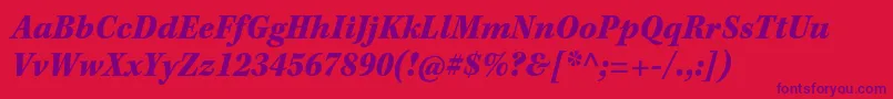 KeplerstdBlackscnitcapt Font – Purple Fonts on Red Background