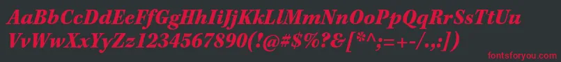 KeplerstdBlackscnitcapt Font – Red Fonts on Black Background