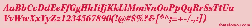 KeplerstdBlackscnitcapt Font – Red Fonts on Pink Background