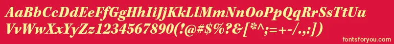 KeplerstdBlackscnitcapt Font – Yellow Fonts on Red Background