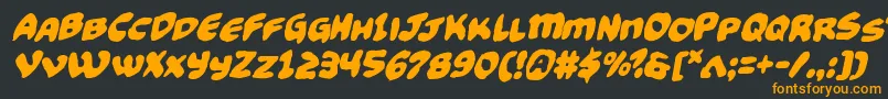 Funnypagesfunkital Font – Orange Fonts on Black Background