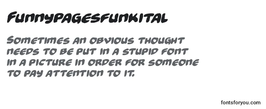 Funnypagesfunkital Font