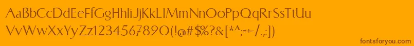 Czcionka Catlinz1.8 – brązowe czcionki na pomarańczowym tle