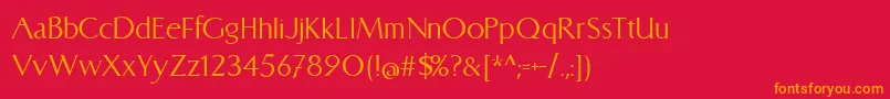 Catlinz1.8 Font – Orange Fonts on Red Background