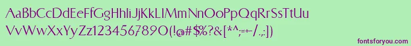 Catlinz1.8 Font – Purple Fonts on Green Background