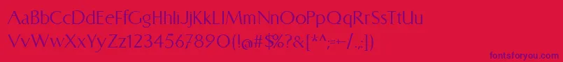 Catlinz1.8 Font – Purple Fonts on Red Background