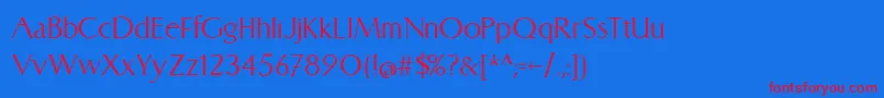 Catlinz1.8 Font – Red Fonts on Blue Background