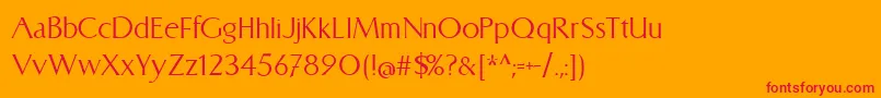 フォントCatlinz1.8 – オレンジの背景に赤い文字