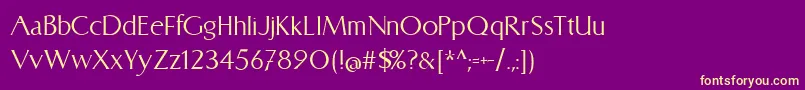 フォントCatlinz1.8 – 紫の背景に黄色のフォント