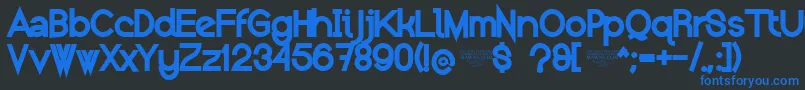 NolicenseKeraterblack Font – Blue Fonts on Black Background