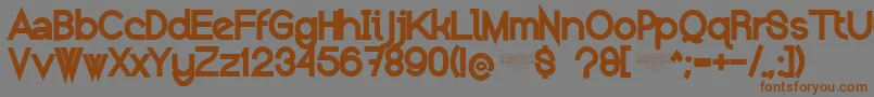 NolicenseKeraterblack Font – Brown Fonts on Gray Background