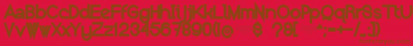 NolicenseKeraterblack Font – Brown Fonts on Red Background