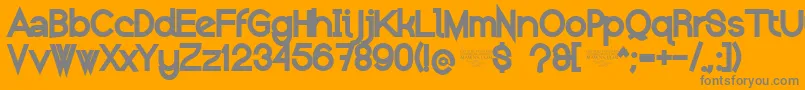 NolicenseKeraterblack Font – Gray Fonts on Orange Background