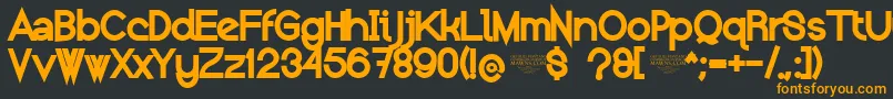 NolicenseKeraterblack Font – Orange Fonts on Black Background