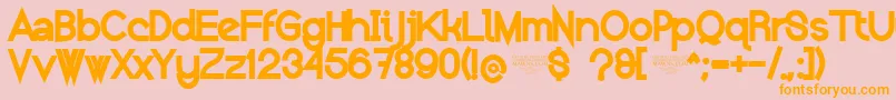 NolicenseKeraterblack Font – Orange Fonts on Pink Background