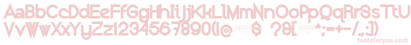 NolicenseKeraterblack Font – Pink Fonts on White Background