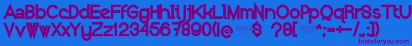 NolicenseKeraterblack Font – Purple Fonts on Blue Background