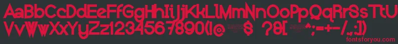 NolicenseKeraterblack Font – Red Fonts on Black Background