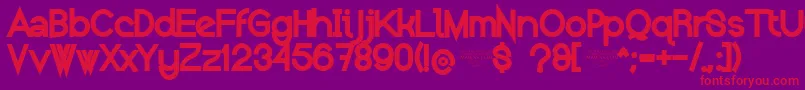 NolicenseKeraterblack Font – Red Fonts on Purple Background