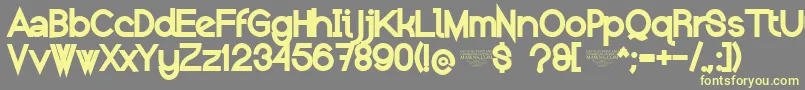 NolicenseKeraterblack Font – Yellow Fonts on Gray Background