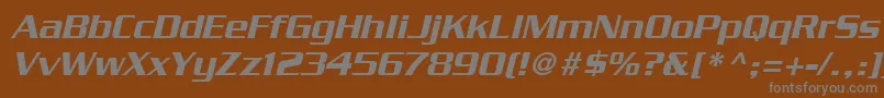 Шрифт SerpentineLtMediumOblique – серые шрифты на коричневом фоне