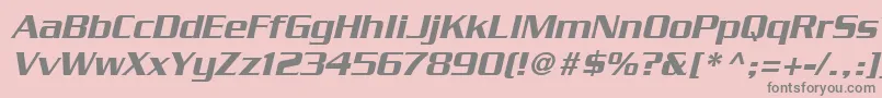SerpentineLtMediumOblique-Schriftart – Graue Schriften auf rosa Hintergrund