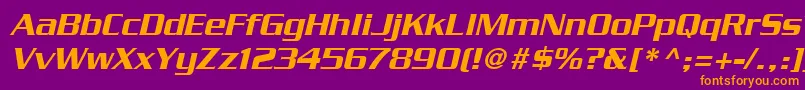 SerpentineLtMediumOblique Font – Orange Fonts on Purple Background