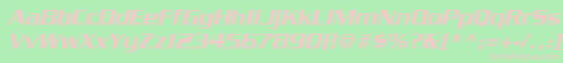 SerpentineLtMediumOblique Font – Pink Fonts on Green Background