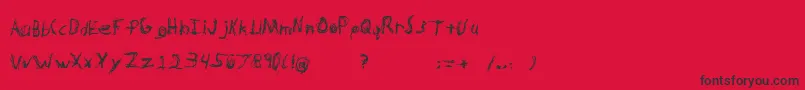 fuente HypertensionRegular – Fuentes Negras Sobre Fondo Rojo