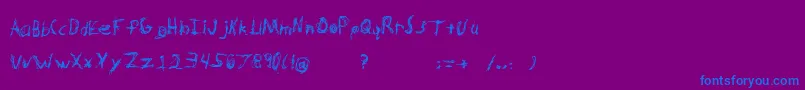 HypertensionRegular Font – Blue Fonts on Purple Background