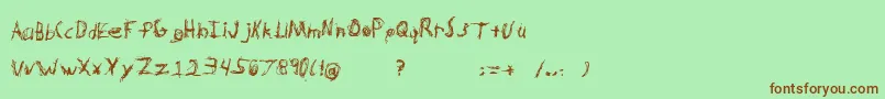 HypertensionRegular Font – Brown Fonts on Green Background