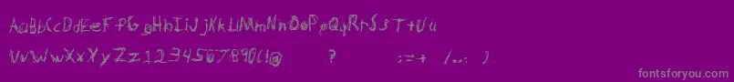 Шрифт HypertensionRegular – серые шрифты на фиолетовом фоне