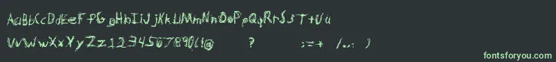 HypertensionRegular Font – Green Fonts on Black Background