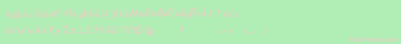 HypertensionRegular Font – Pink Fonts on Green Background