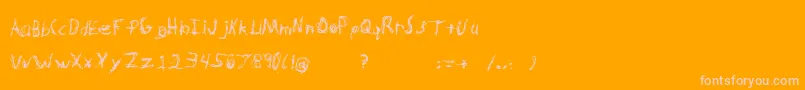 fuente HypertensionRegular – Fuentes Rosadas Sobre Fondo Naranja
