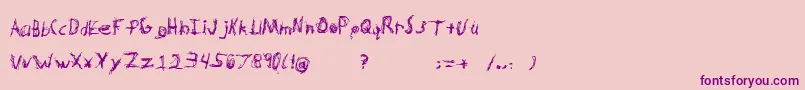 fuente HypertensionRegular – Fuentes Moradas Sobre Fondo Rosa